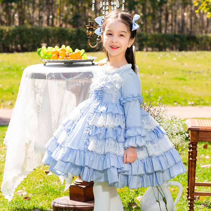 枝芽童装女童洛丽塔lolita连衣裙2020春秋新款小女孩可爱公主裙子