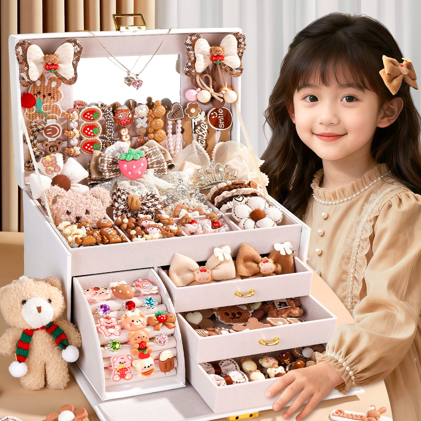 儿童发饰礼盒套装女孩生日礼物