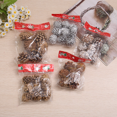 圣诞松果挂件 圣诞树装饰品挂饰 圣诞节吊饰 DIY材料圣诞场景布置