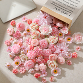 新款 粉色系混搭组合仿真花朵轮胎花海茶几假花diy材料高级仿生花
