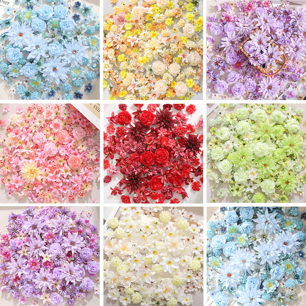 混搭花朵花头仿真花假花