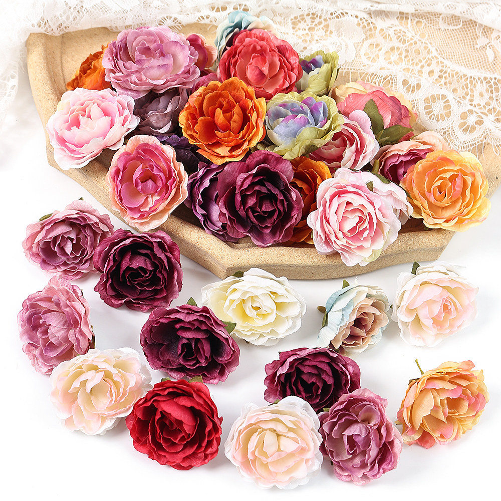 复古仿真牡丹花头 diy手工花环胸花材料 宫廷色花朵 莫兰迪色茶玫,家居饰品,仿真花/假花,淘宝优惠券,粉丝福利购,淘宝优惠卷