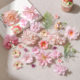 新款 粉色系仿真花朵假花绢花手工diy材料包古风汉服簪花头饰配件