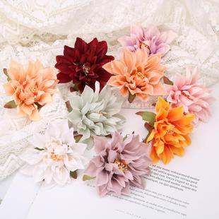 絹花 仿真新款 高麗菊花頭 假花 diy手工花環(huán)頭飾胸花草帽花材料