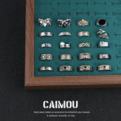 做旧款 男戒指开口可调节嘻哈小众设计十字架潮牌冷淡风指环食指戒