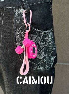 CAIMOU哑铃水杯裤链潮流休闲男士