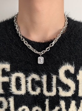 满钻吊坠项链男款嘻哈美式男项链