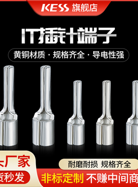 IT插针针形裸端子插针式接线端子黄铜冷压端子断路器插针