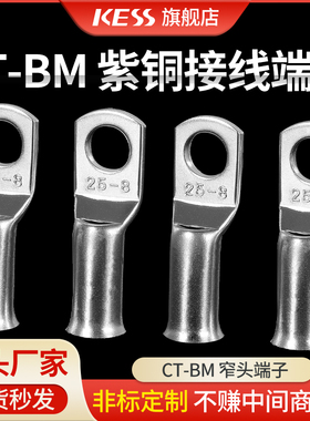 CT-BM铜管端子SC窥口铜线鼻DTGA喇叭口铜线耳扩口电缆接头连接器