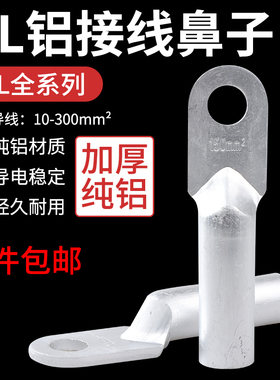 DL10 16 25 35 50 70 95 120 150 185 240 300铝鼻子接线端子接头