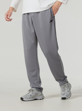 斯凯奇男裤新款灰色运动休闲裤健身训练跑步针织长裤P224M125