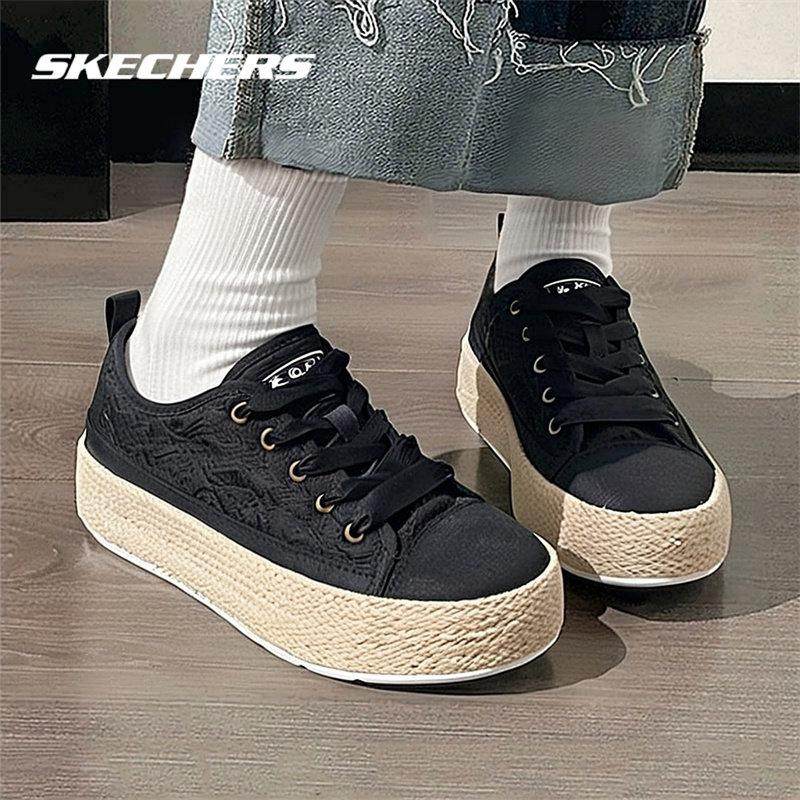 斯凯奇女鞋板鞋2026新款夏季轻便透气低帮休闲鞋蕾丝帆布鞋老人鞋,女鞋,时尚休闲鞋,淘宝优惠券,粉丝福利购,淘宝优惠卷