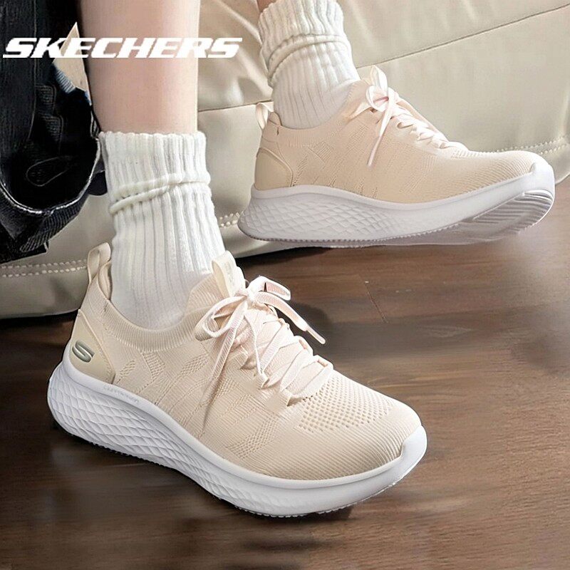 斯凯奇官旗正品一脚穿女鞋2026新款轻质透气运动鞋编织网布休闲鞋