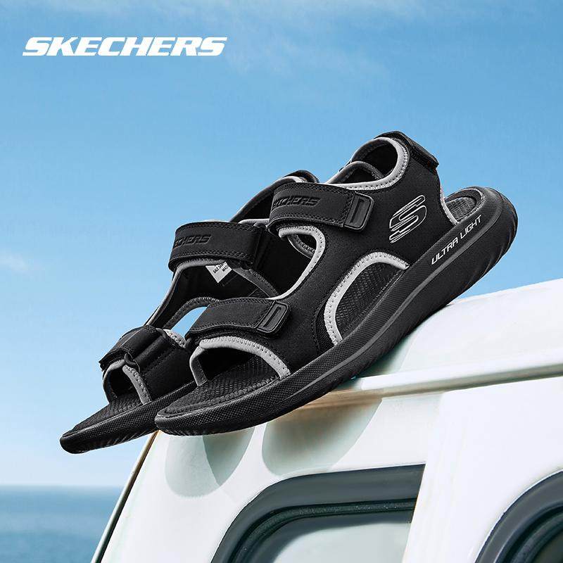 斯凯奇夏季男鞋魔术贴涉水鞋2026夏季新款运动鞋黑色简约休闲凉鞋,运动鞋new,运动沙滩鞋/凉鞋,淘宝优惠券,粉丝福利购,淘宝优惠卷