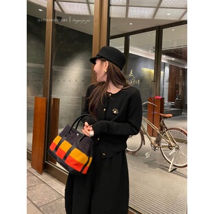 大头黑自制 半身裙套装 秋冬新品 针织开衫 女两件套 雾里看花