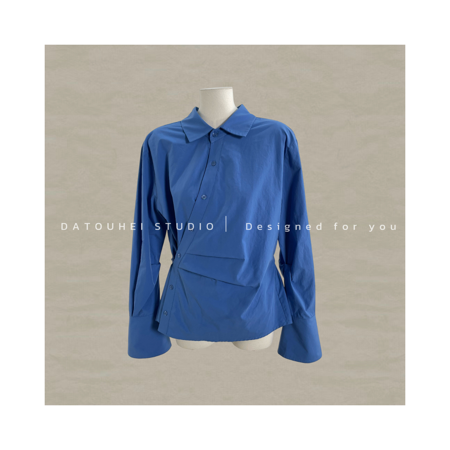 【DATOUHEI 秋季新品】“雾蓝月光曲”2025秋收腰衬衫D225C14386