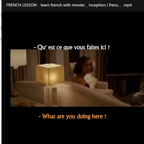 看电影学法语法语单词词汇短语听力训练在线法语学习频课176