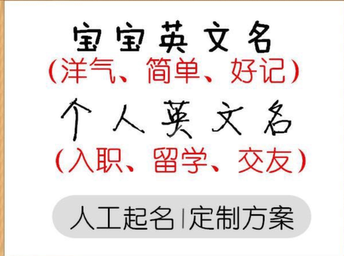 宝宝起名英文名起英文名英文名字定制人工起名品牌命名公司起名