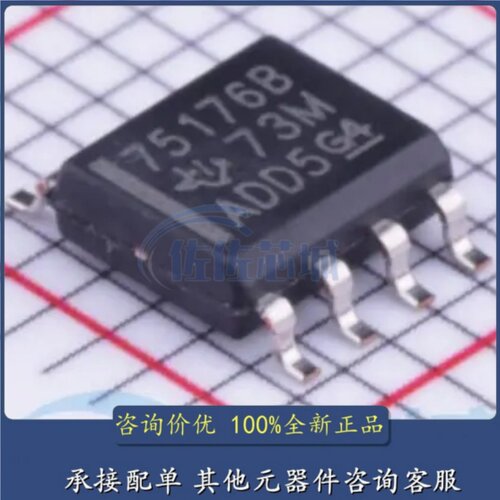 进口原装 SN75176BDR 丝印75176B SOP-8封装 驱动器芯片 可直拍