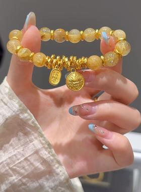 金店同款胖福盘缠花珠手链女新款新中式小众手串送礼物轻奢风高级