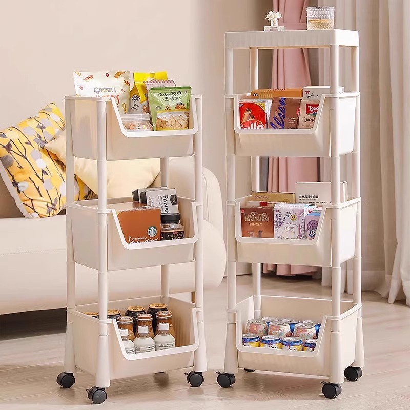 跨境供应可移动桌下书本收纳架儿童玩具小推车置物架家用简易书柜