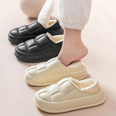 棉拖鞋女士冬季防水2025新款室内包跟毛毛绒冬天外穿家居保暖防滑