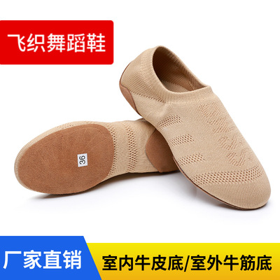 飞织啦啦队花球健美操女童成人爵士现代舞练功瑜伽古典芭蕾舞蹈鞋