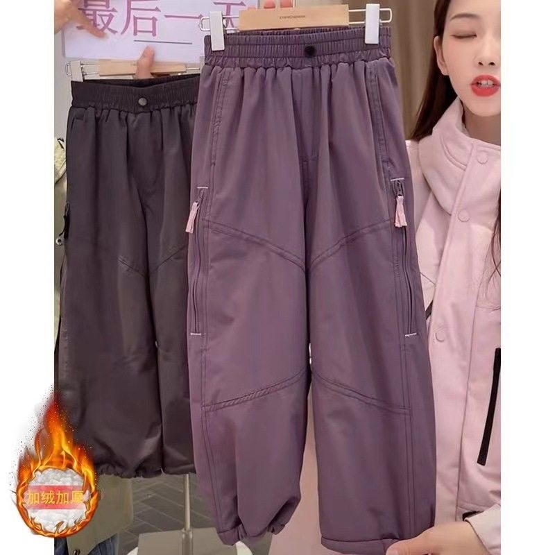 女童阔腿裤加绒裤子秋冬款儿童装洋气冲锋裤女孩冬季韩版2025新款,童装/婴儿装/亲子装,儿童速干裤,淘宝优惠券,粉丝福利购,淘宝优惠卷