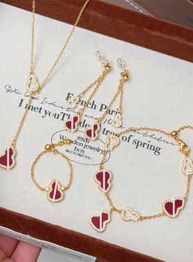 小红书爆款复古精致高级感锆石镂空葫芦项链轻奢小众流苏锁骨链女