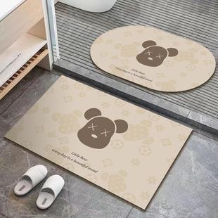 硅藻泥速干软地垫浴室卫生间门口吸水防滑脚垫子洗手间厕所小地毯