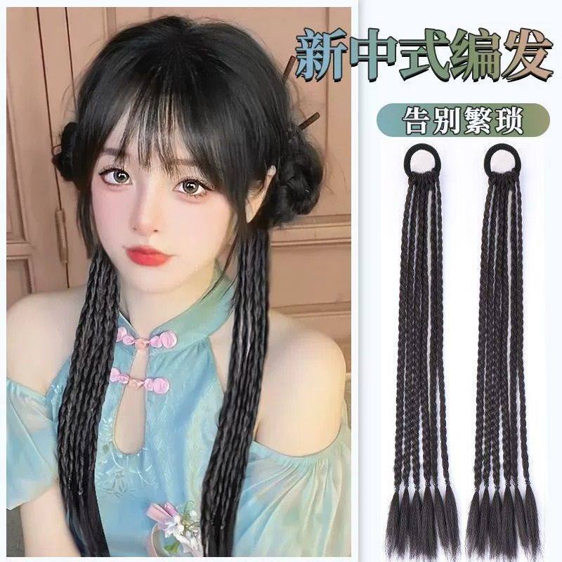 假发辫子女新中式小辫子鱼骨麻花辫拳击辫网红自然假发女高马尾辫,美发护发/假发,马尾,淘宝优惠券,粉丝福利购,淘宝优惠卷
