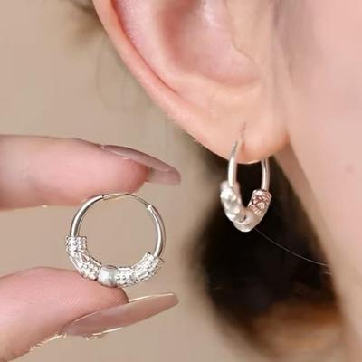 时来运转古法砂珠耳钉女轻奢高级感小众设计耳环ins风民族风耳饰