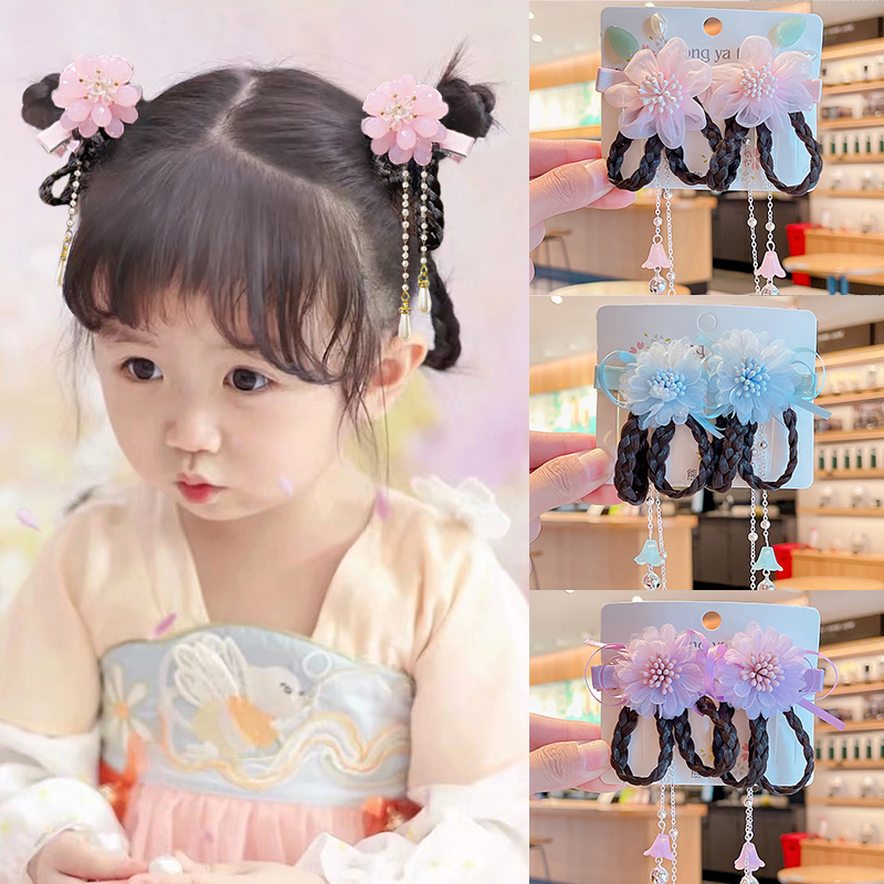 女童汉服头饰发夹宝宝古风