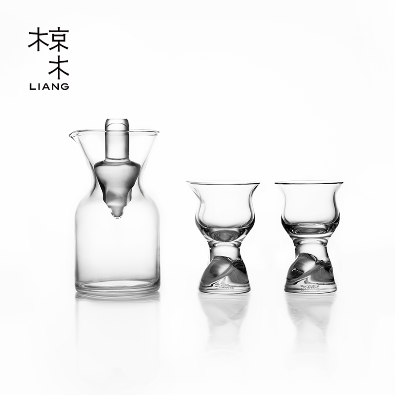 【一壶两杯】椋木流光白酒对饮品鉴水晶白酒杯套装家用醒酒器礼盒