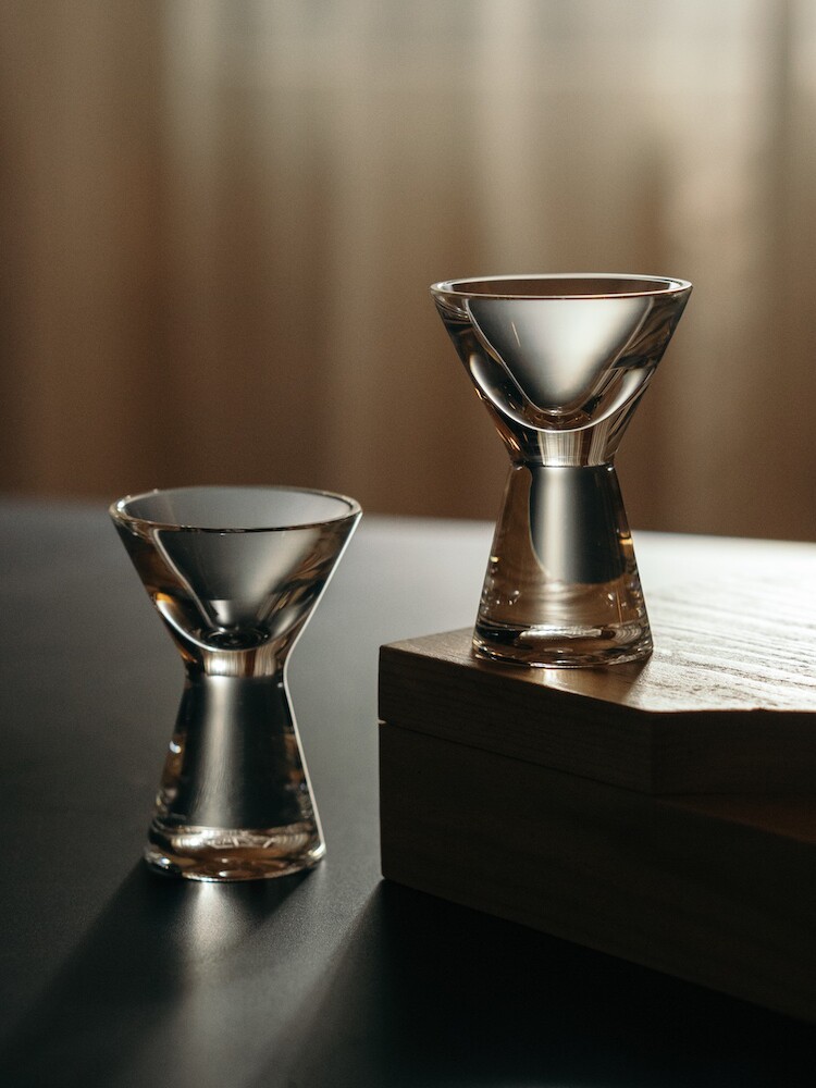 椋木冷切白酒杯套装家用水晶杯品酒杯高级感小酒杯礼盒装送礼