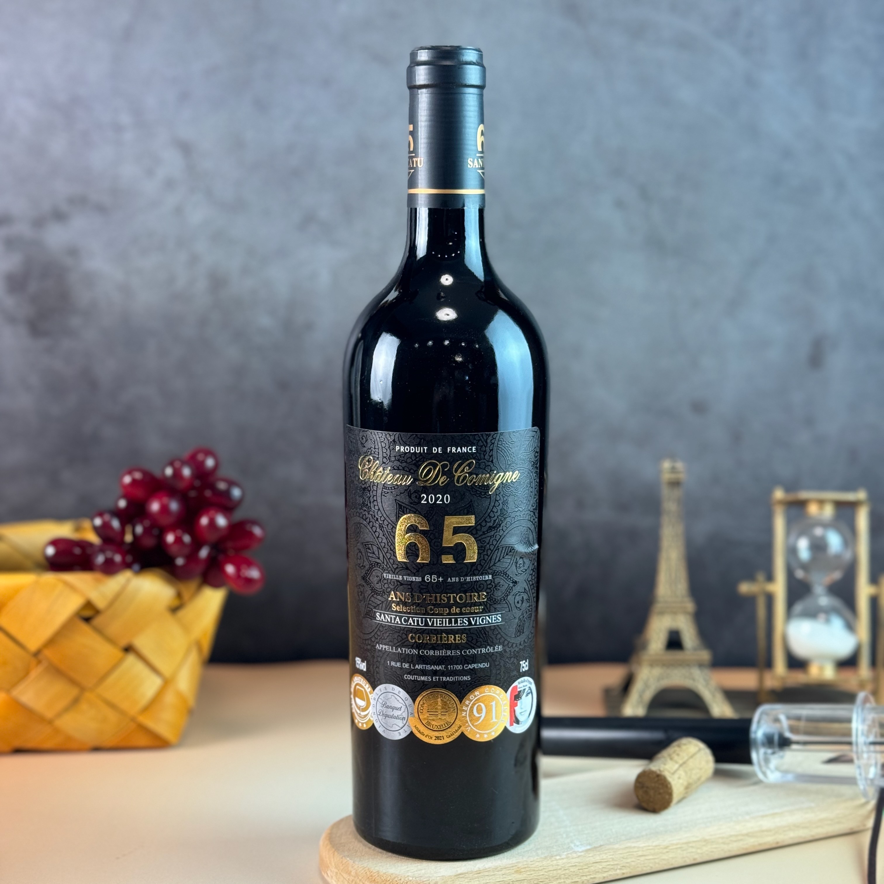 老藤六支装陈酿干红葡萄酒圣卡图