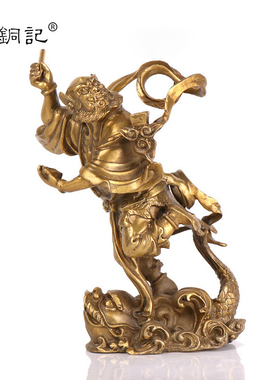 纯铜器魁星点斗踢斗摆件工艺品钟馗居家店铺装饰品