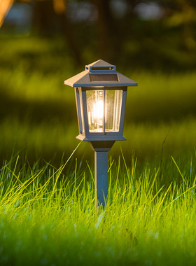 ume新中式太阳能地插插led室外灯防水灯草坪灯古典地庭院花园户外