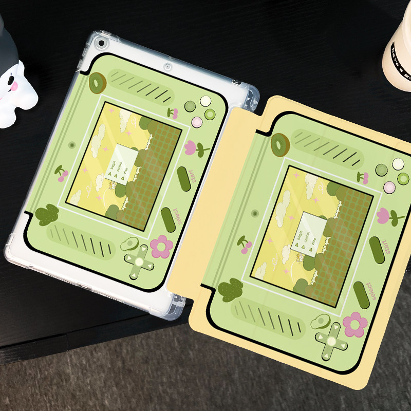 清晰绿色游戏机适用于华为matepadPro保护套2025新款Pro10.95寸硅胶三折式防摔11寸简约风荣耀6平板壳带笔槽
