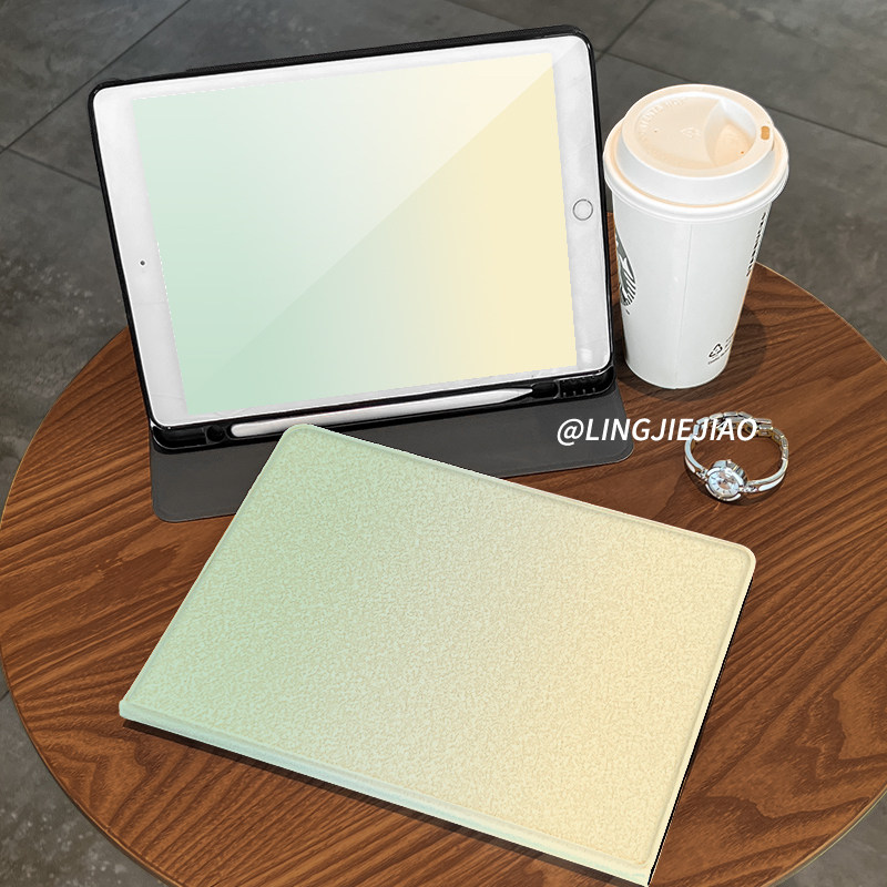 嫩绿渐变matepad115s书本式2024新款pro适用于华为平板保护套m6全包10.8寸硅胶se防摔壳air带笔槽11荣耀v8pro