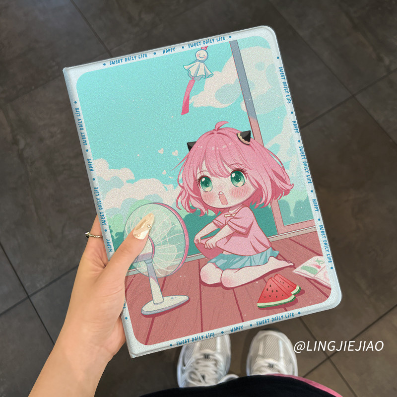适用于ipadair5保护套2022新款平板壳ipad9/10蚕丝纹书本mini6全包8防摔10.9寸炎热吹风ipadpro桌面air2迷你