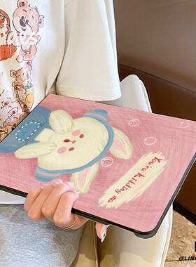 适用于华为平板matepad保护壳2025款油画兔子11.5s全包10.4寸air防摔se套Pro11硅胶13.2书本m6荣耀10女v87pro