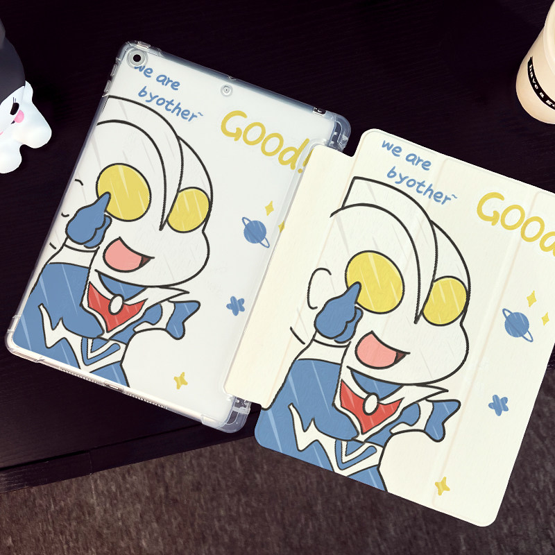 星球网红超人适用于ipad10保护套2022新款Air5苹果ipadmini6平板保护壳pro11英寸笔槽2018防摔7第9十8代三折