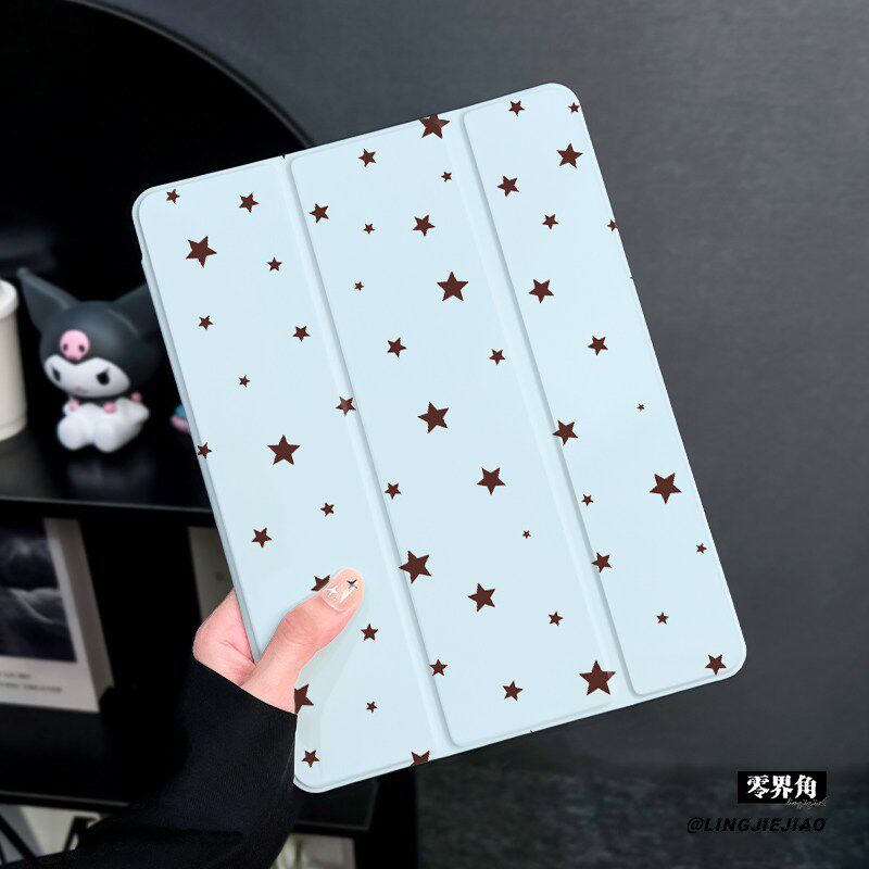 蓝底星星适用于ipad11保护壳air86苹果2025平板mini7防摔pro11第九代平板ipad9硅胶13新款2019三折2017迷你4