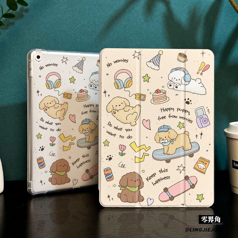 狗狗滑板适用于ipadmini7保护壳ipad10/9平板壳11代2025苹果air7/6/5九代带笔槽13寸硅胶pro11全包mini7迷你6