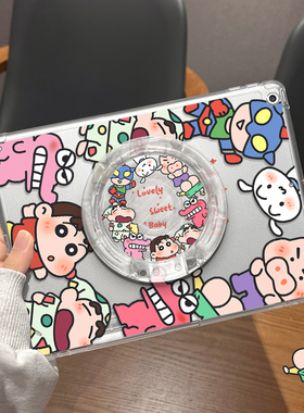 适用于ipad保护壳怪兽超人mini6亚克力air5带支架2021第9代2022新款平板套迷你5/4防摔10.2横竖旋转苹果mini7