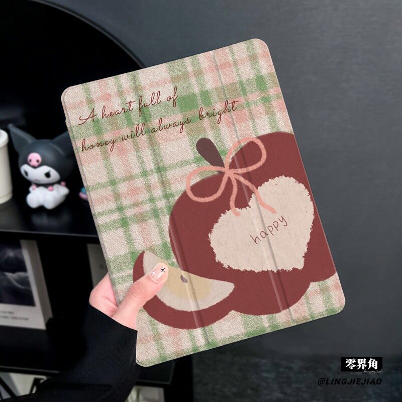 爱心苹果适用于华为matepad10.4保护套带笔槽2025新款matepadpro10.8保护壳硅胶11寸全包软边荣耀平板7三折式
