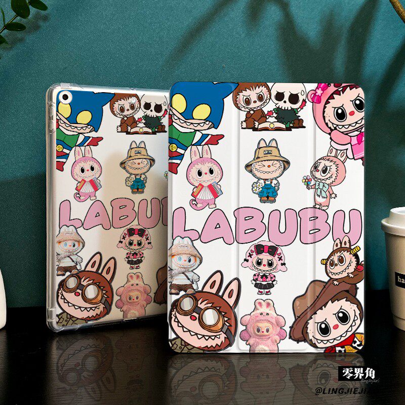 粉色玩偶适用于ipadmini7保护壳ipad10/9平板壳11代2025苹果air7/6/5九代带笔槽13寸硅胶pro11全包mini7迷你6