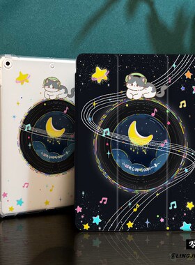 小猫唱片适用于ipadmini7保护壳ipad10/9平板壳11代2025苹果air7/6/5九代带笔槽13寸硅胶pro11全包mini7迷你6