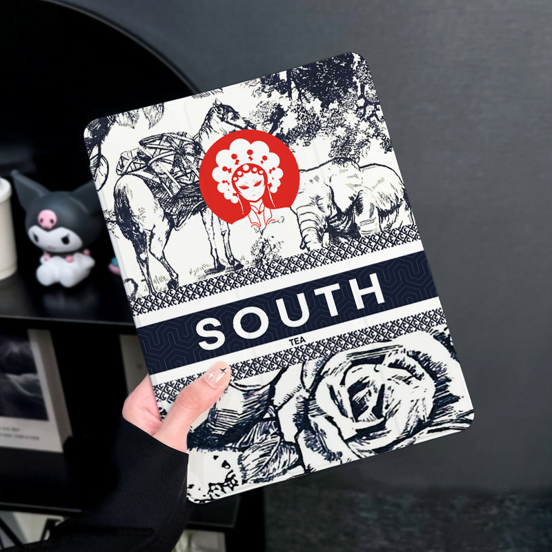 霸王风潮适用于ipadair5保护套苹果2022平板mini6防摔第十代平板壳ipad9硅胶带笔槽10新款2019三折2017mini4